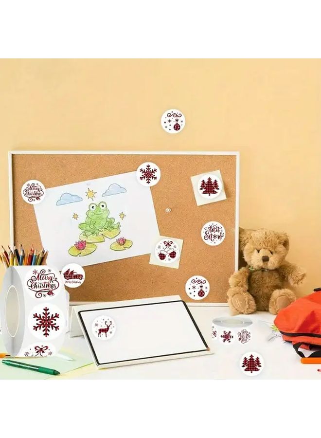 Christmas Stickers 500 Pcs Snowflake Reindeer Design For Holiday DIY Decorations - Image 3